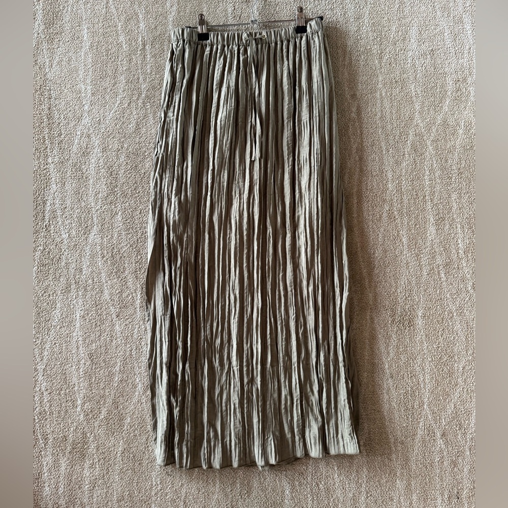 J Crew Crinkle Midi Skirt